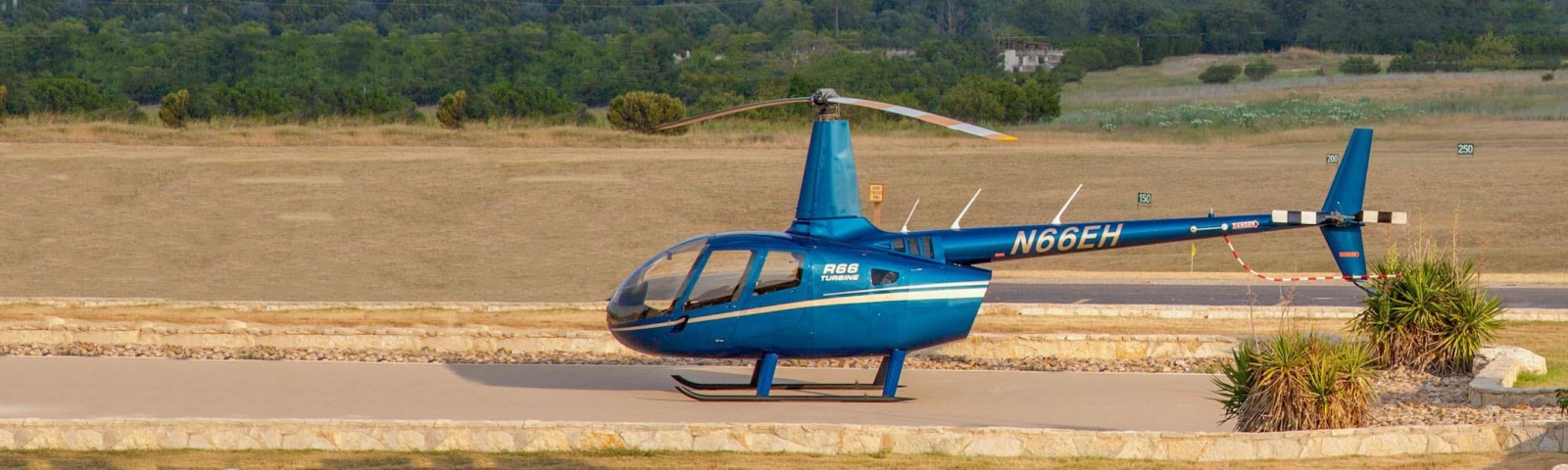 Helicopter at Rough Creek Lodge